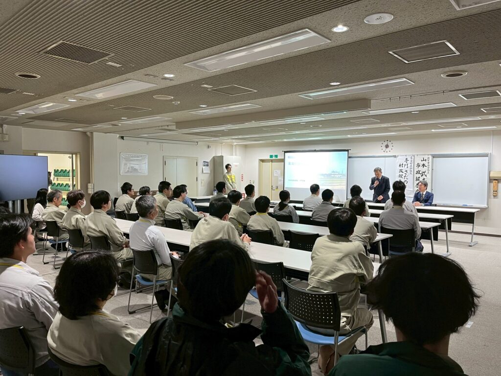 敦賀発電所にて「村政・市政報告会」を開催